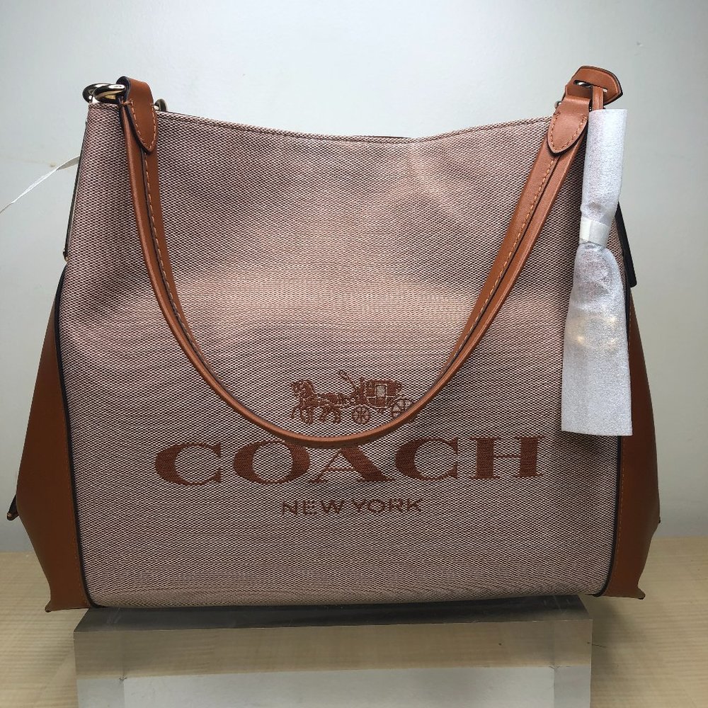 SOLD!! NWT Coach Horse Carriage Jacquard Leather Dalton Shoulder Bag